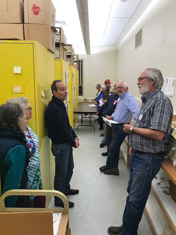 Rocky Mountain Herbarium Friends members spending time with herbarium staff.